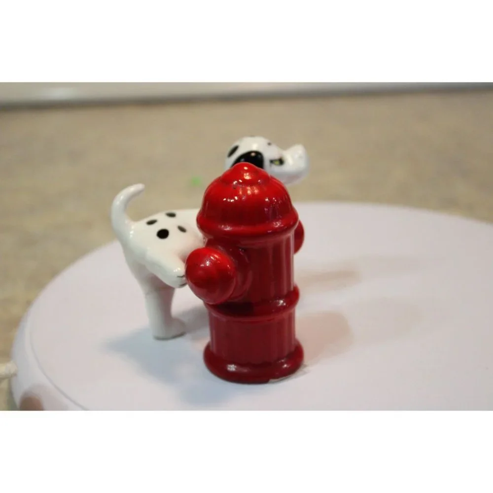 Salt & Pepper Shakers - Vintage Dalmatian & Fire Hydrant - See Desc